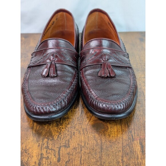 Vito Rufolo Brown Men\'s Tassel Leather Loafers Size 11 M Italian Weaved Leather main image 11